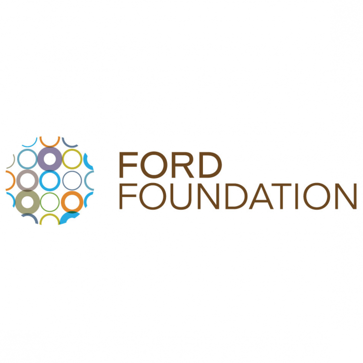 Ford Foundation logo. Image of ball composed of many multi-colored circles next to the organization's name